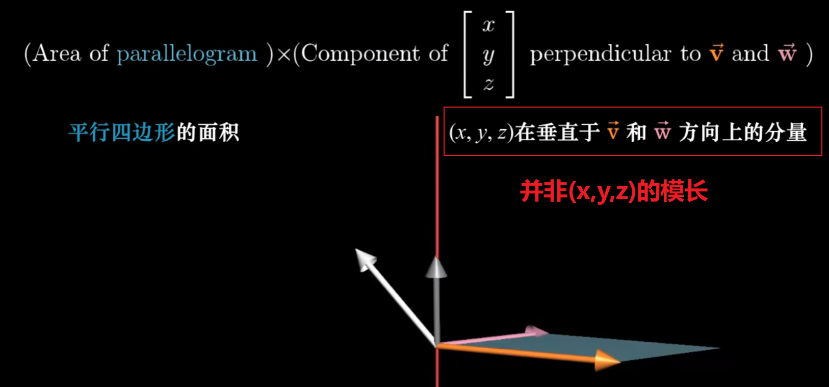 以v和w为底部的体积计算